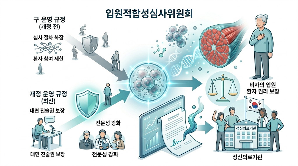 입원적합성심사위원회 운영 규정 개정 비자의 입원 환자 권리 보장