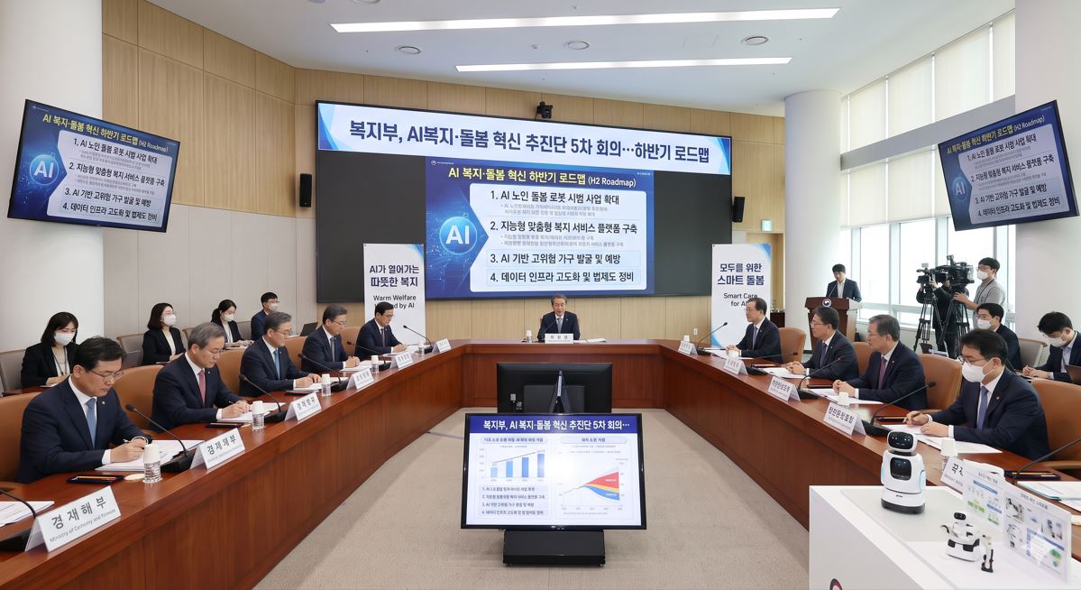 복지부, AI 복지·돌봄 혁신 추진단 5차 회의…하반기 로드맵