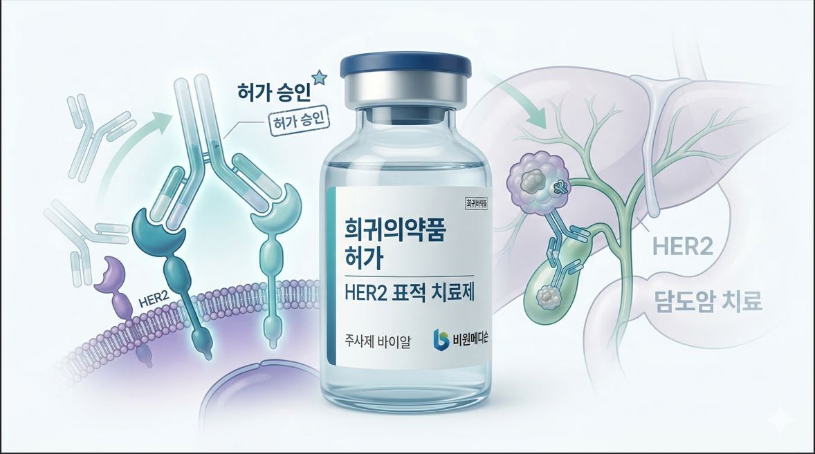 식약처, 국내 최초 HER2 양성 담도암 치료제 '지헤라주' 허가