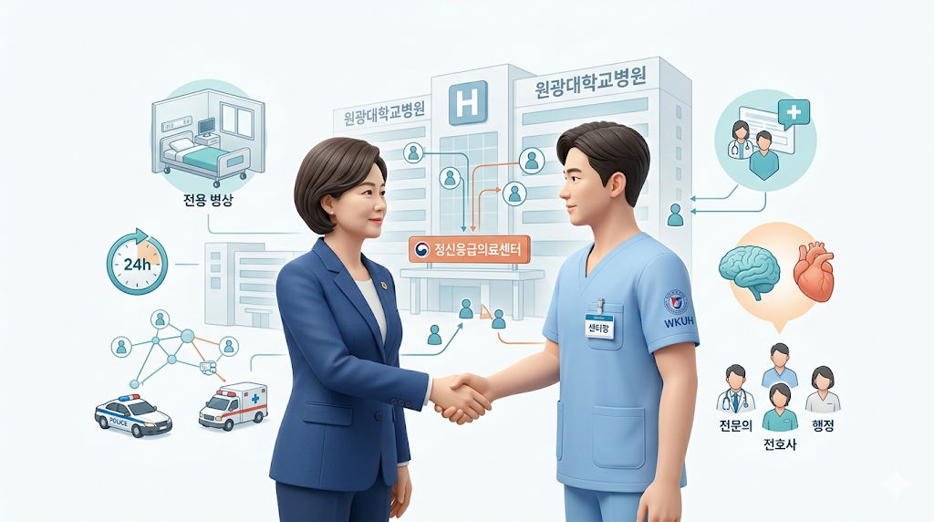 복지부 정경실 실장 원광대학교병원 정신응급의료센터 현장 방문