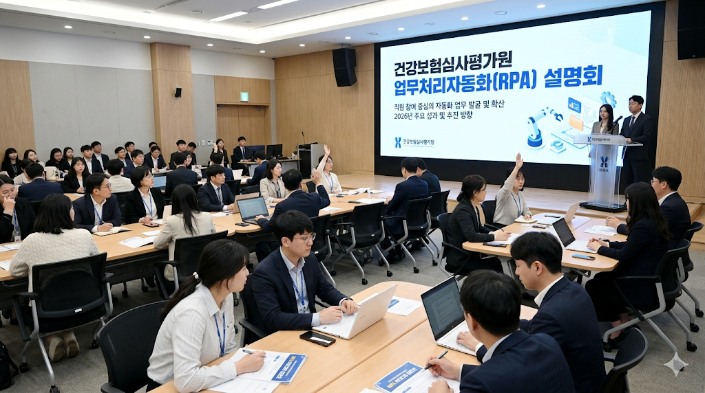 심평원 업무처리자동화 RPA 설명회 직원 참여 현장