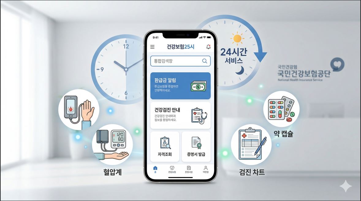 건보공단, 모바일 앱 '건강보험25시' 출시…63종 신규 서비스 추가