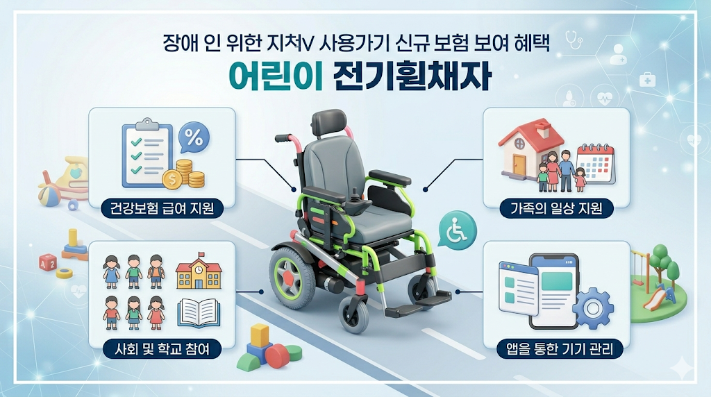 장애아동 이동 보조기기 건강보험 급여 신설 안내 아동 전동휠체어