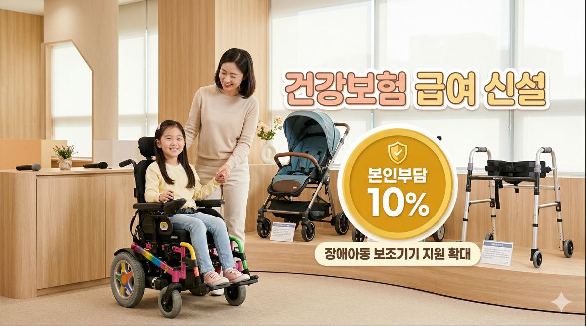 장애아동 이동 보조기기 3종, 건강보험 급여 신설…본인부담 10%로