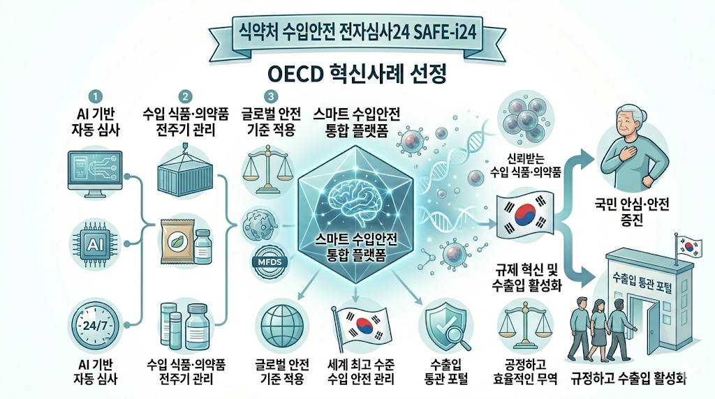 식약처 수입안전 전자심사24 SAFE-i24 OECD 혁신사례 선정
