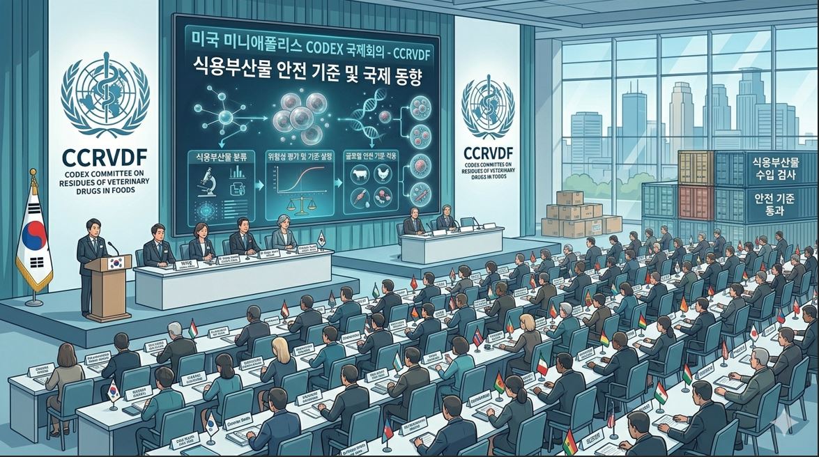 식약처, CODEX 동물용의약품 분과서 식용부산물 기준 논의 주도