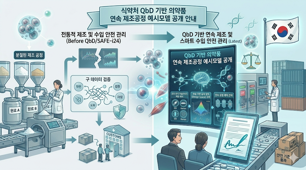 식약처 QbD 기반 의약품 연속 제조공정 예시모델 공개 안내