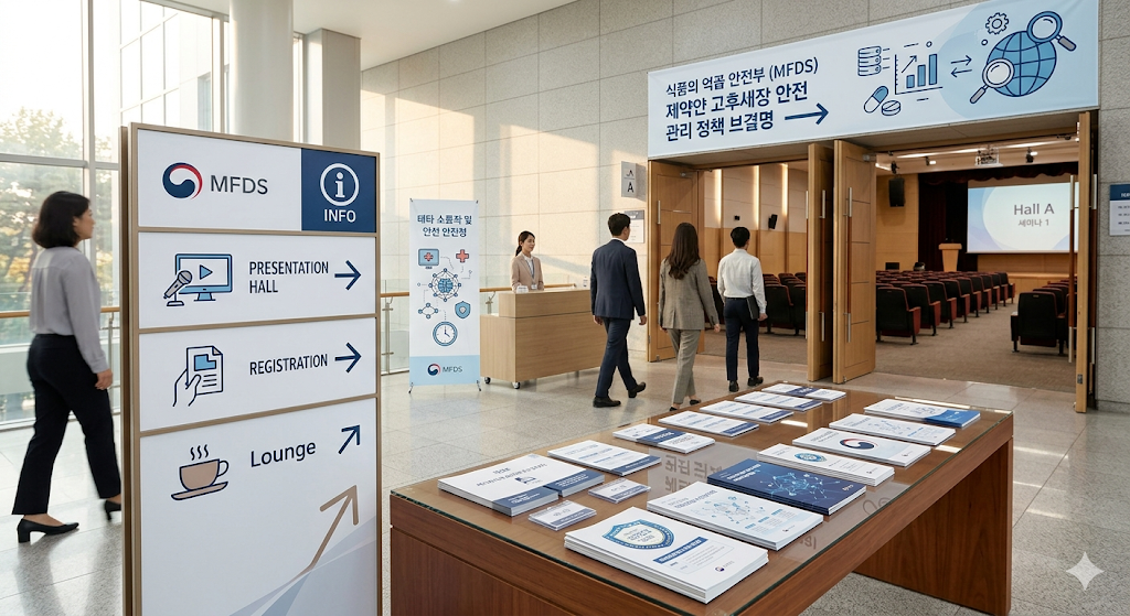 식약처 의약품 시판 후 안전관리 정책설명회 현장 안내