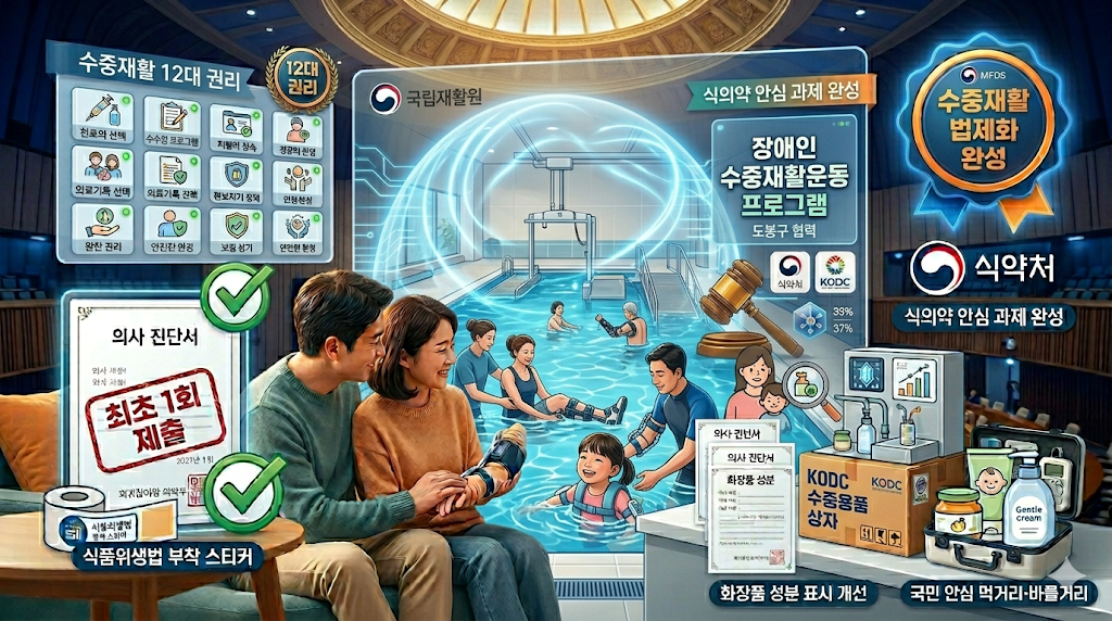 국립재활원 도봉구 장애인 수중재활운동 프로그램 현장