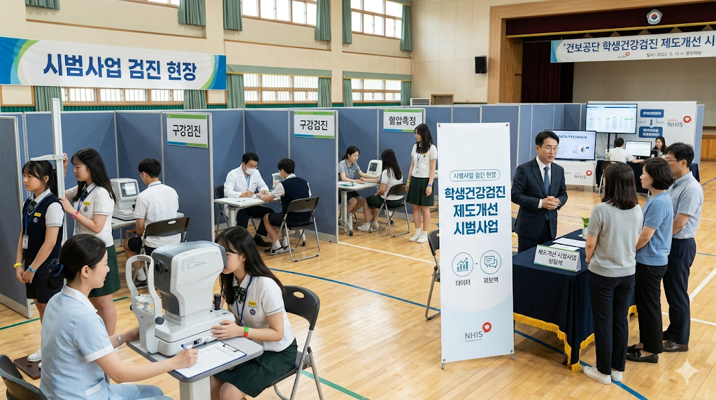 건보공단 학생건강검진 제도개선 시범사업 검진 현장