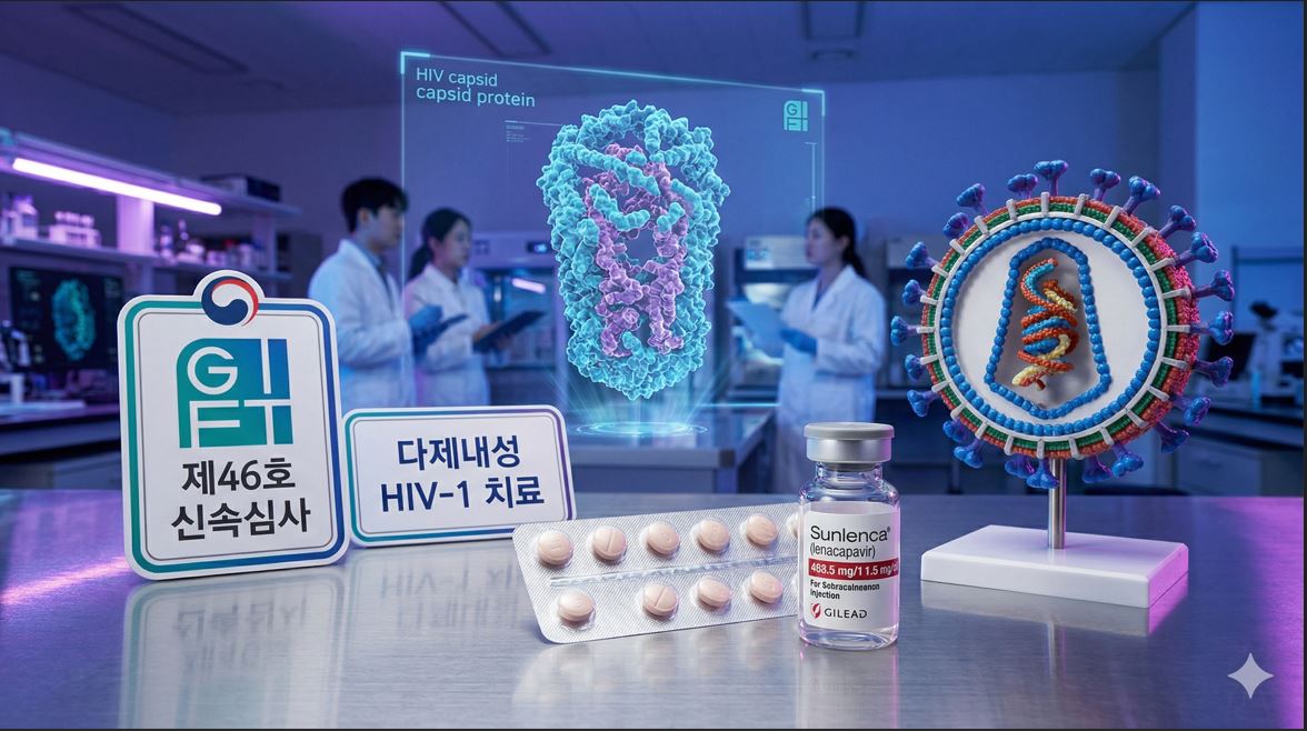 식약처, HIV 감염 치료 희귀의약품 '선렌카' 허가… GIFT 46호 신속심사