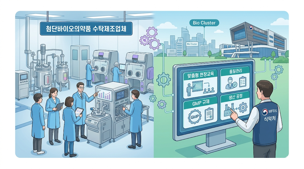 식약처 첨단바이오의약품 수탁제조업체 맞춤형 현장교육