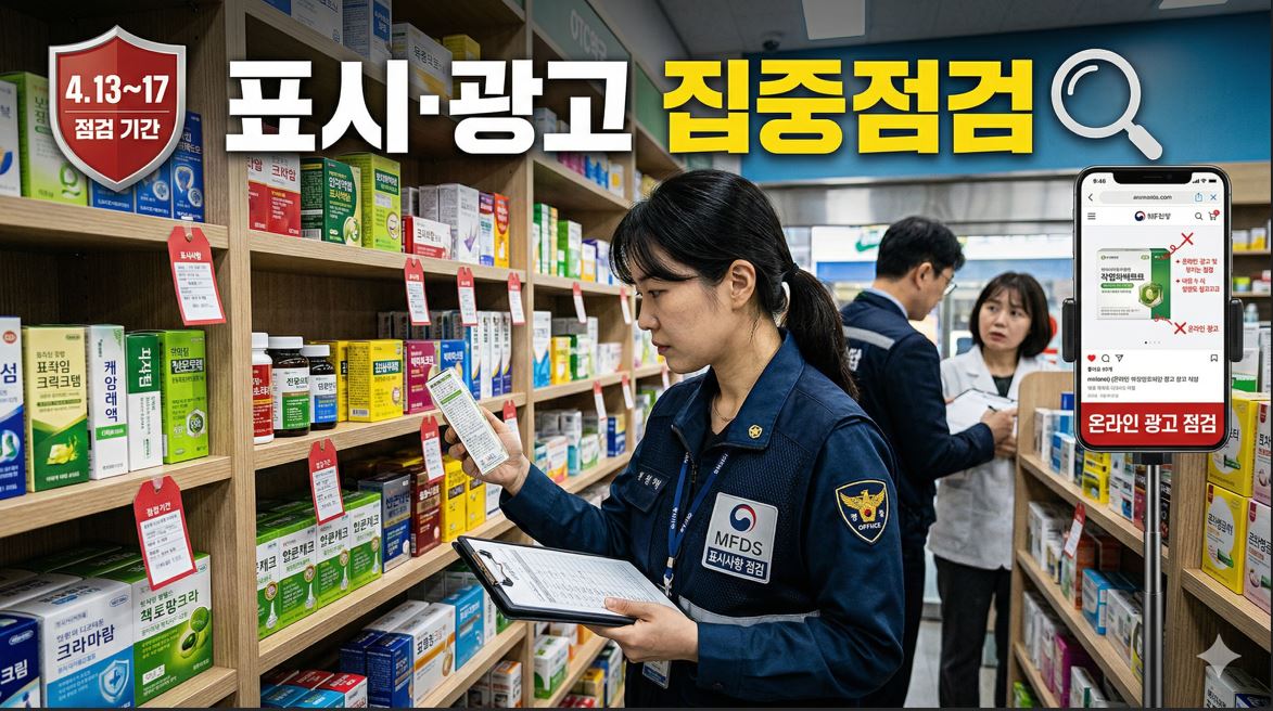 식약처, 의약품·의약외품 표시·광고 집중점검 4월 13일 시작