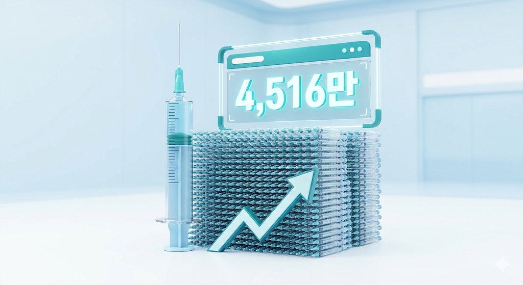 식약처 주사기 일일 수급 동향 재고 4,516만 개 현황