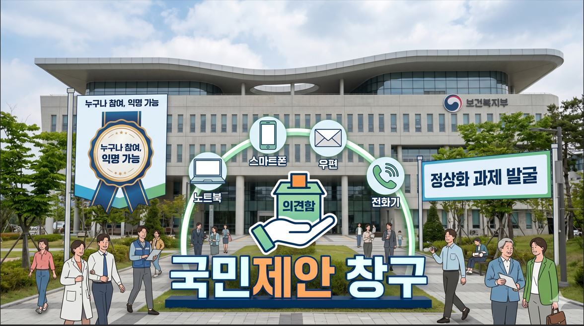 복지부, 보건복지 부조리 개선 '국민제안 창구' 상시 운영 개시