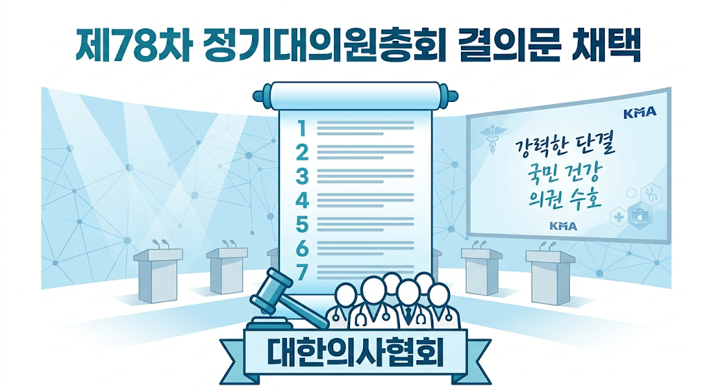 의협 제78차 정기대의원총회 7개 항 결의문 채택