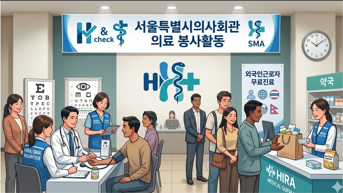심평원 서울본부·서울시의사회, 외국인 근로자 의료 봉사활동