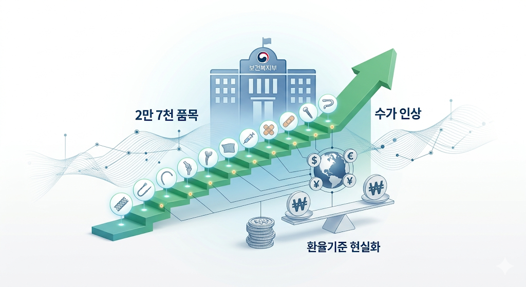 복지부 치료재료 환율기준 현실화 2만 7천 품목 수가 인상