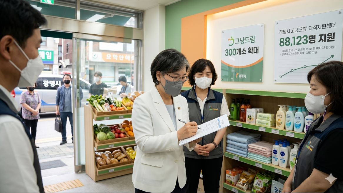 정은경 장관, 그냥드림 현장점검…5월 본사업 앞두고 300개소 확대 예고