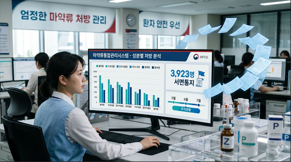 식약처, 마약류 부적정 처방 의사 3,923명 서면통지…추적관찰 돌입