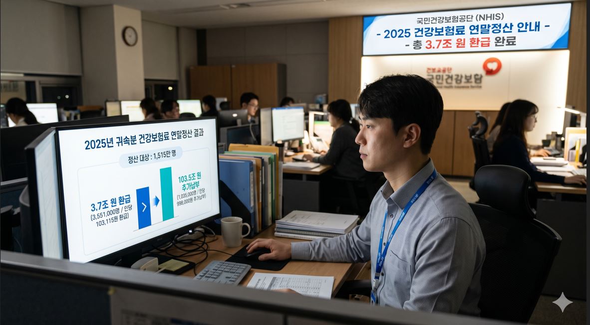 건보공단, 직장가입자 건강보험료 연말정산…1,035만 명 추가 납부