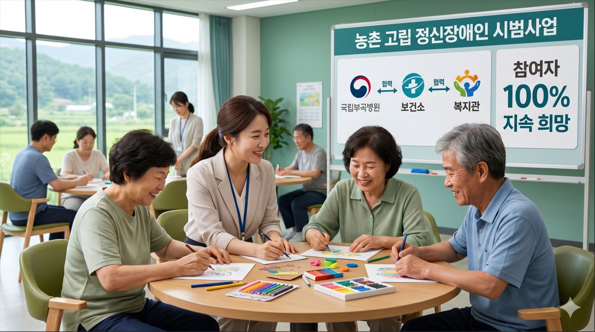 국립부곡병원, 농촌 고립 정신장애인 '의료-복지 협력' 시범사업 성과