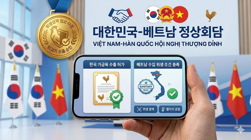 한-베트남 정상회담 열처리 가금육 수출 위생검역 협상 타결