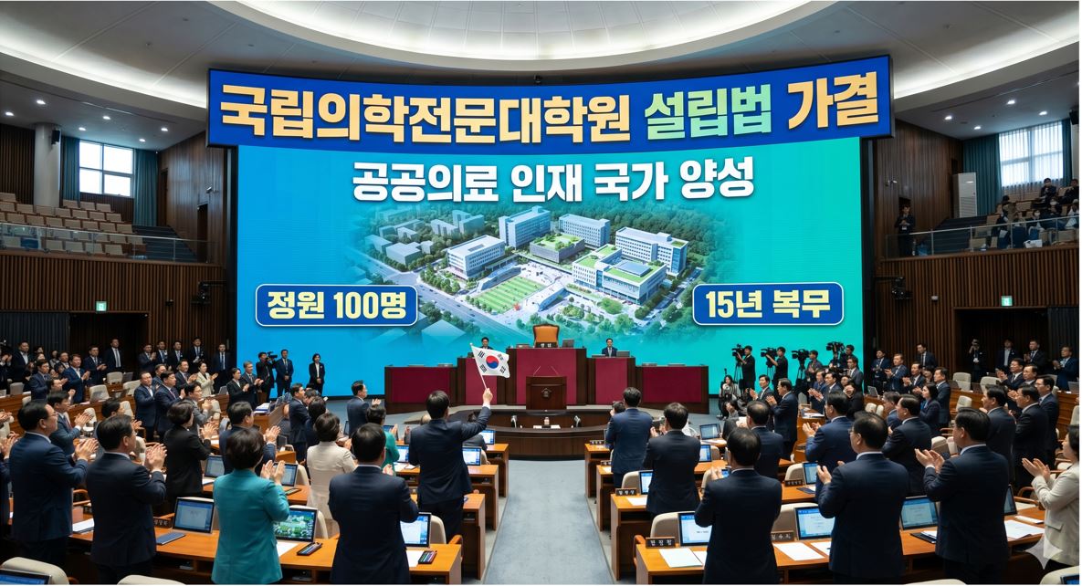 국립의학전문대학원 설립법 국회 통과…공공의료 인재 국가 직접 양성