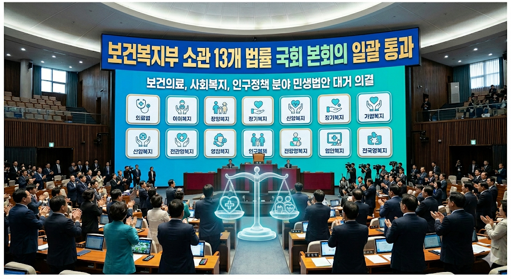복지부 소관 13개 법률 국회 본회의 일괄 통과