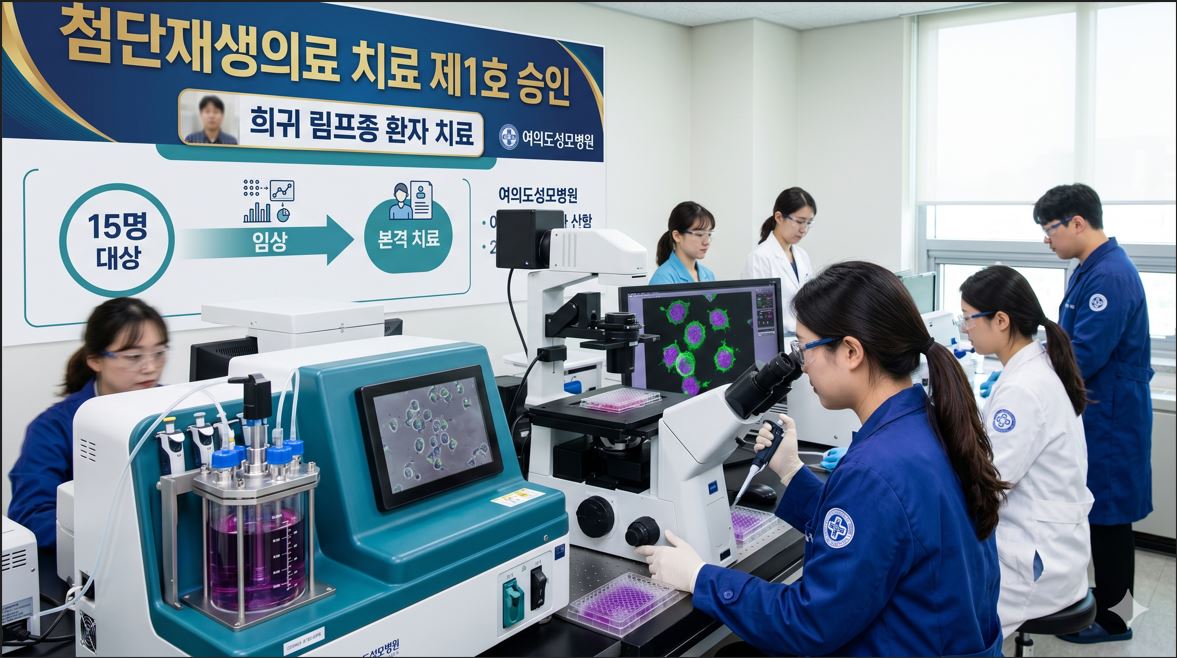 첨단재생의료 치료 1호 승인…희귀 림프종 환자에 면역세포 투여