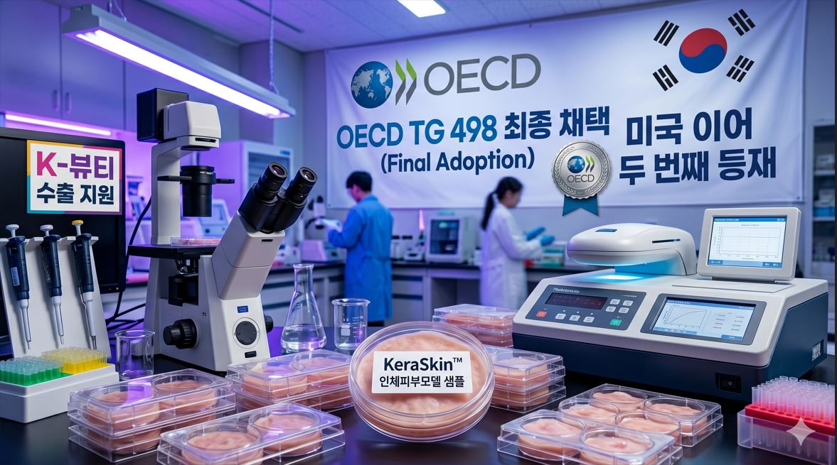 식약처, 국산 인체피부모델 광독성 시험법 OECD 가이드라인 등재