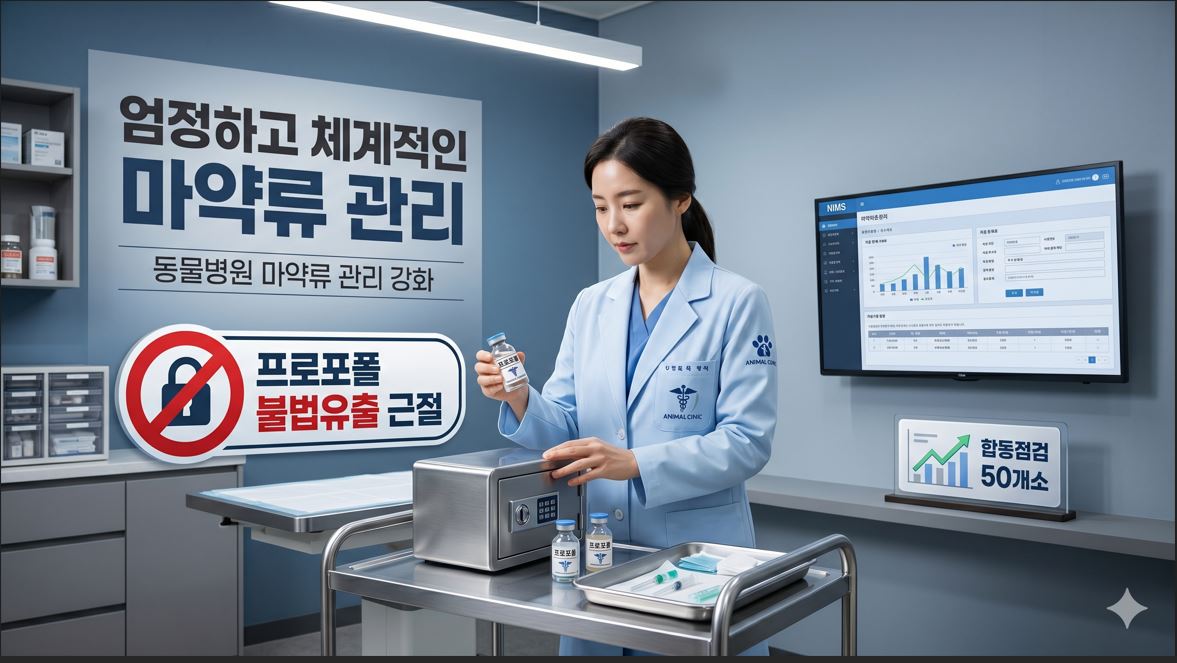 식약처·농식품부, 동물병원 마약류 관리 강화…프로포폴 합동점검 실시