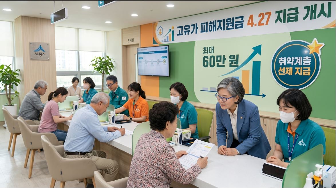 고유가 피해지원금 취약계층 27일부터 선제 지급…최대 60만 원