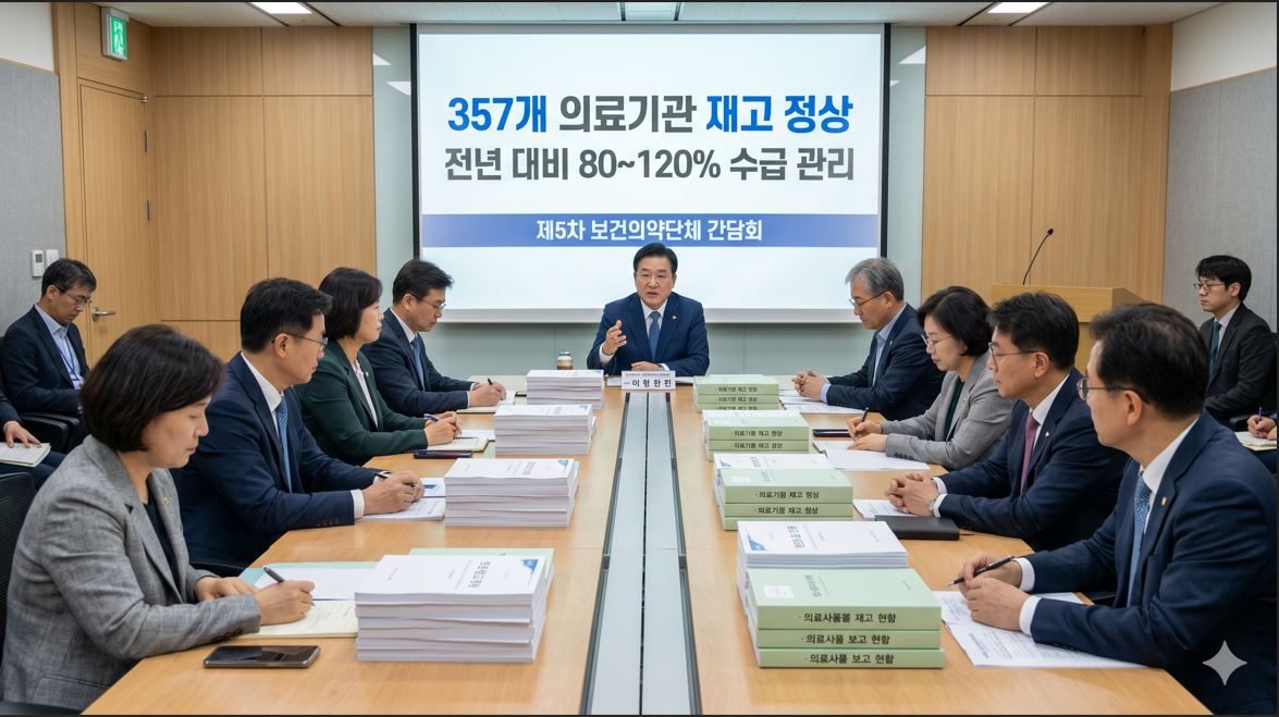 의료기관 재고 전년 대비 80~120% 정상…제5차 보건의약단체 회의 개최