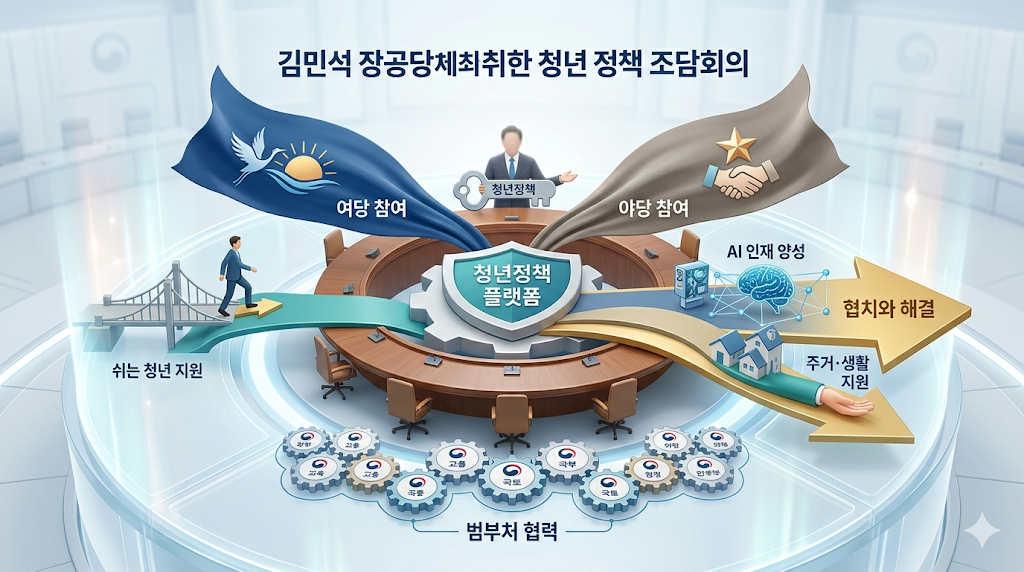 김민석 총리 청년정책조정위 관계장관회의 주재 여야 참석