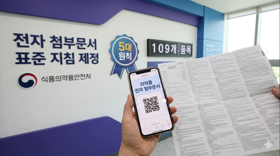 식약처, 의약품 '전자 첨부문서' 표준 지침 제정…스마트폰으로 안전정보 확인