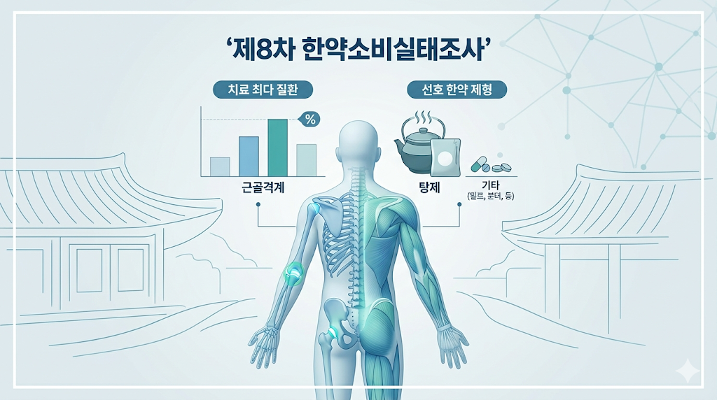제8차 한약소비실태 조사 근골격계 치료 최다 탕제 선호