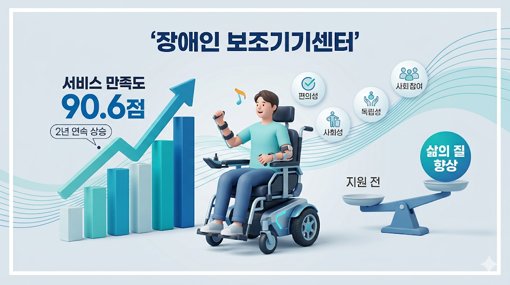 장애인 보조기기센터 만족도 90.6점 2년 연속 상승 삶의 질 향상