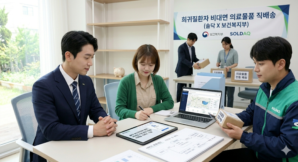 희귀질환자 의료물품 비대면 직배송 서비스 가동, 보건복지부와 솔닥 협력