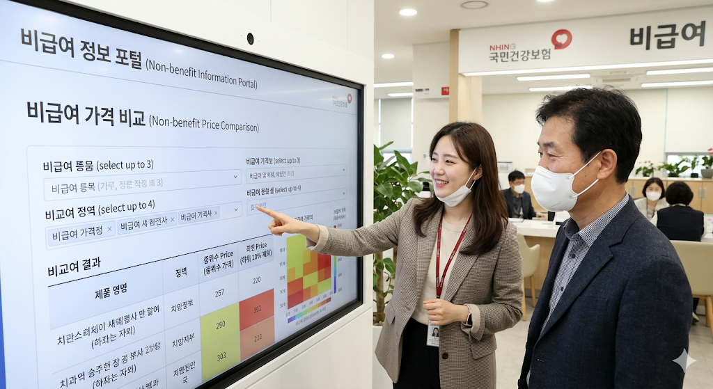 국민건강보험공단 비급여 정보 포털 개편, 비급여 가격 비교 기능 신설