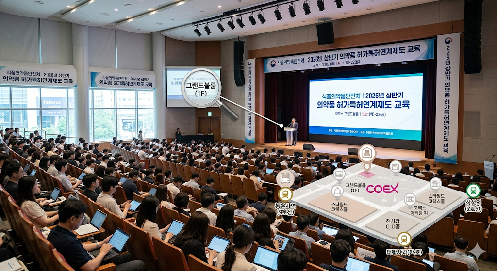 식약처 2026년 상반기 의약품 허가특허연계제도 교육 코엑스 개최