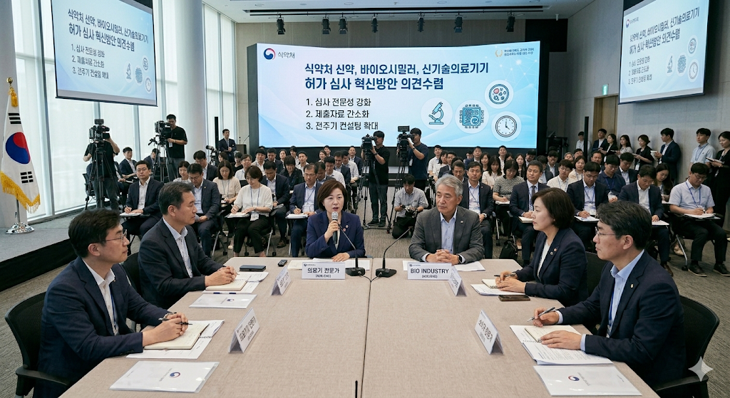 식약처 신약 바이오시밀러 신기술의료기기 허가 심사 혁신방안 의견수렴