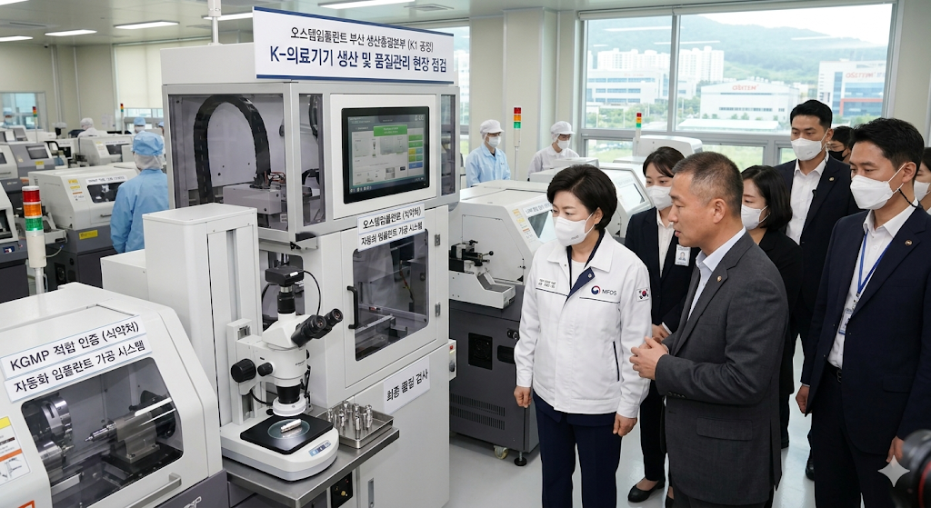 오유경 식약처장 오스템임플란트 부산 본사 방문, K-의료기기 현장 점검