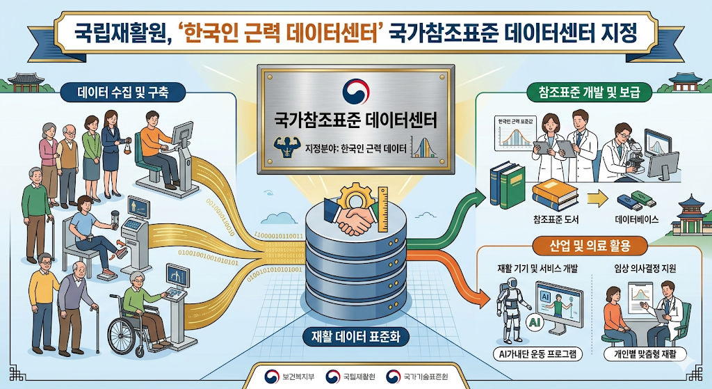 국립재활원 한국인 근력 데이터센터 국가참조표준 데이터센터 지정, 재활 데이터 표준화