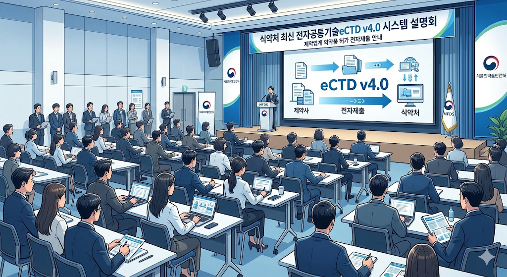 식약처 최신 전자공통기술문서 eCTD v4.0 시스템 설명회, 제약업계 의약품 허가 전자제출 안내