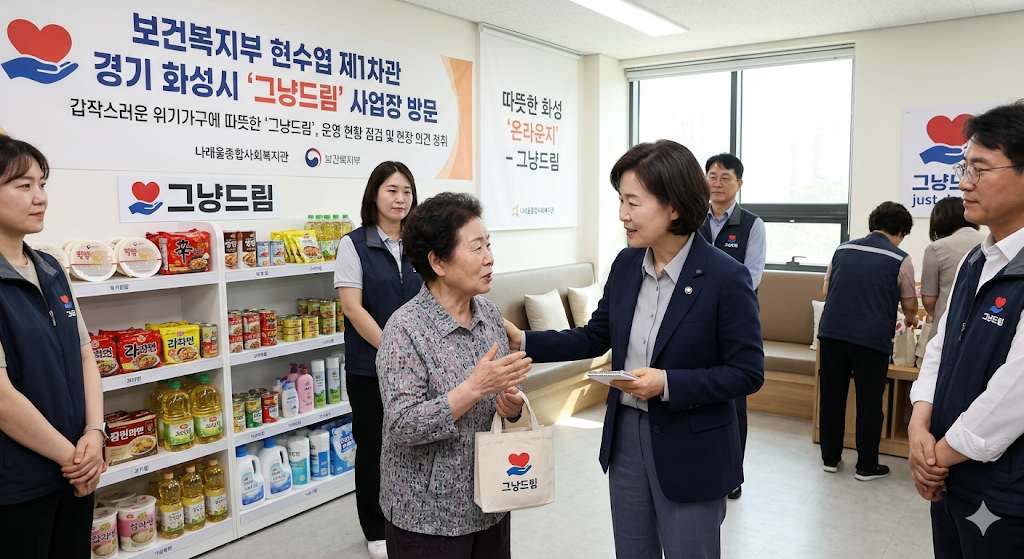 보건복지부 현수엽 제1차관 경기 화성시 그냥드림 사업장 방문, 운영 현황 점검 현장 의견 청취