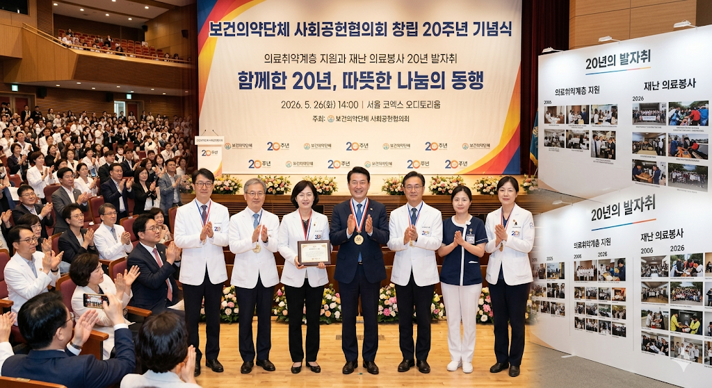 보건의약단체 사회공헌협의회 창립 20주년 기념식 개최, 의료취약계층 지원과 재난 의료봉사 20년 발자취