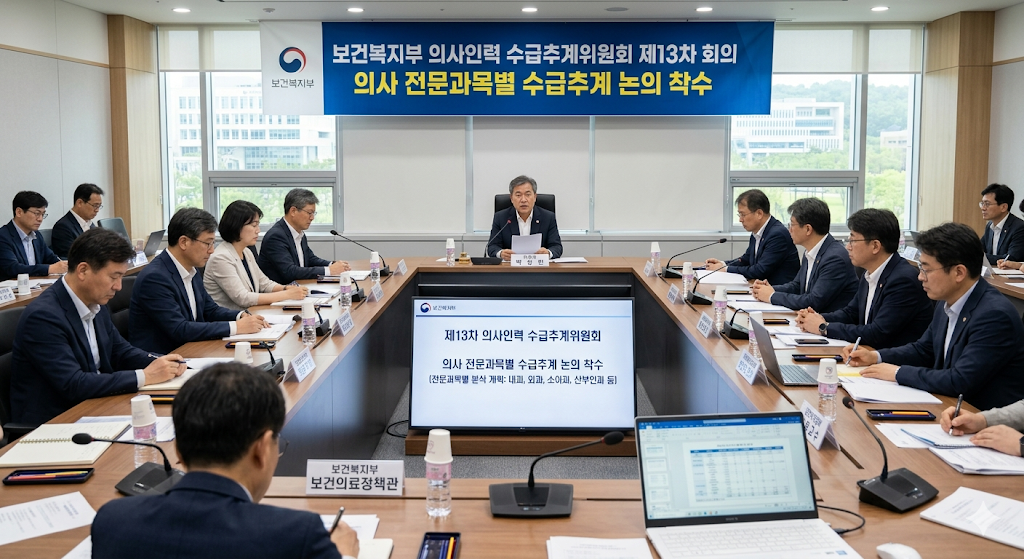 보건복지부 의사인력 수급추계위원회 제13차 회의 개최, 의사 전문과목별 수급추계 논의 착수
