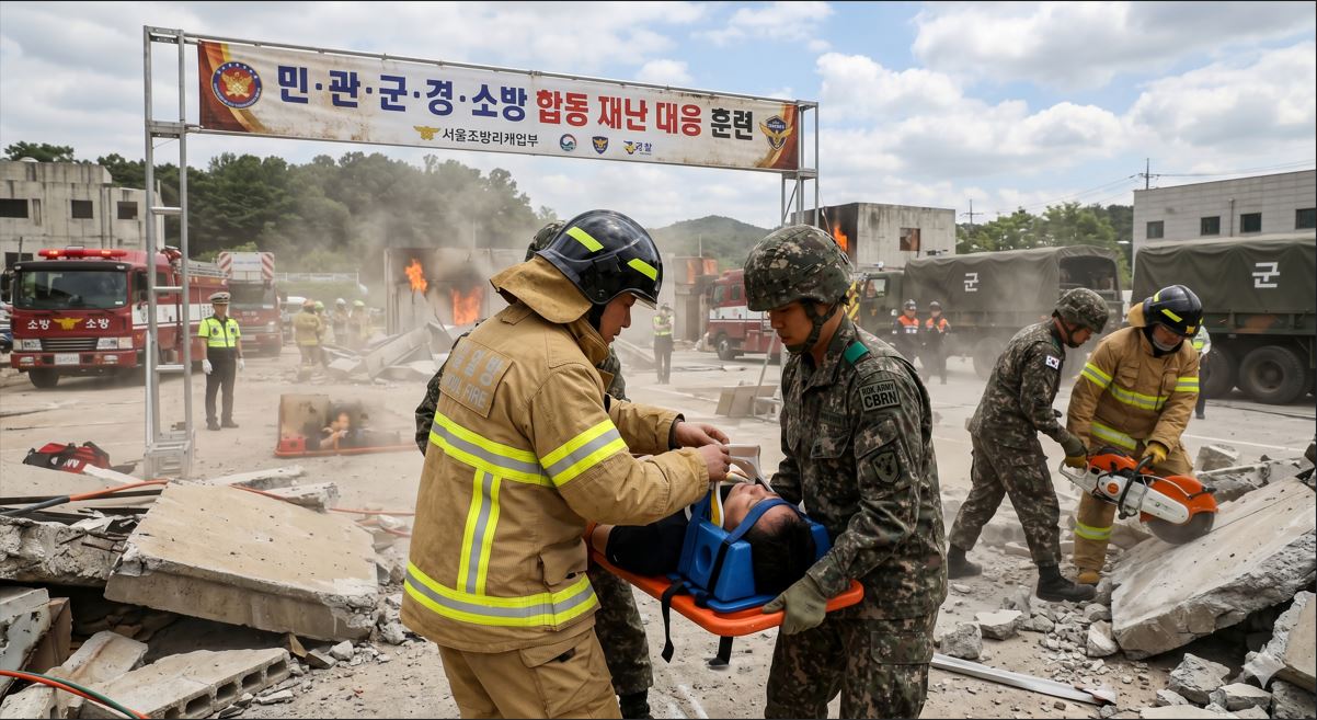 건보공단, 본부 직원 1인 1개 방독면 보급…민관군경소방 합동훈련