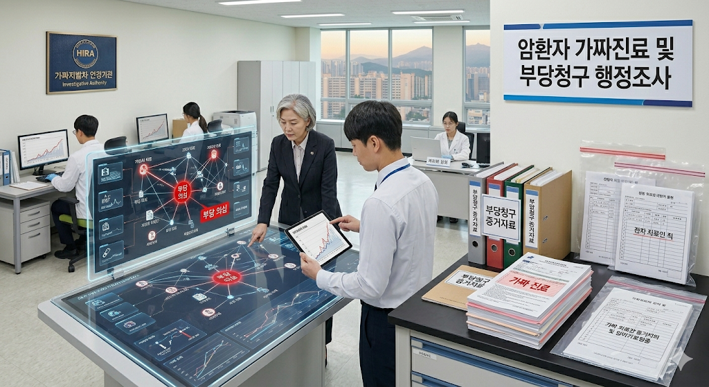 암환자 가짜진료 부당진료 행정조사 관련 이미지